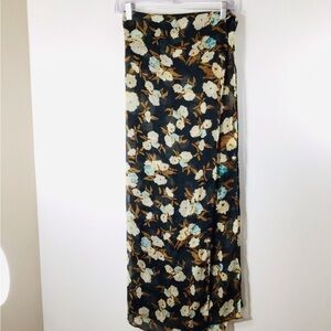 Unbranded black floral scarf